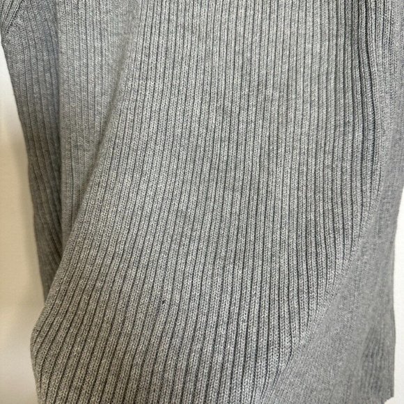 J Jill Womens Long Sleeve‎ Grey Turtleneck Ribbed Cotton Knit Sweater Size Large - Picture 3 of 4